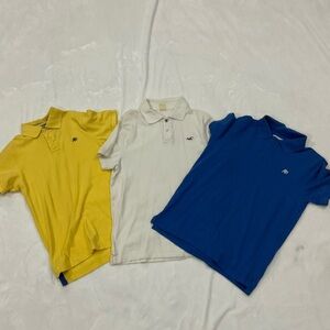 Men’s  Polo Shirt Set - Yellow, White, and Blue